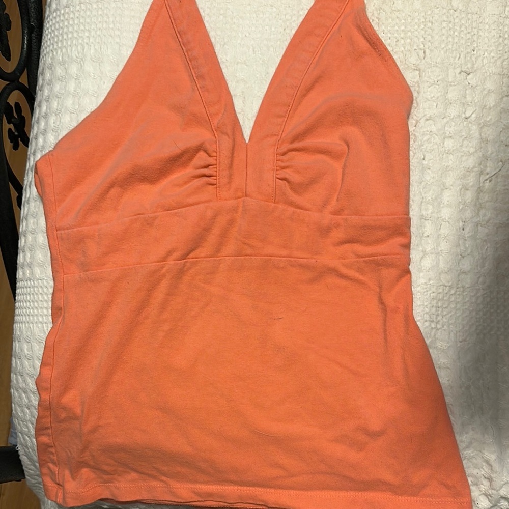 SO Vibrant Coral Halter Top